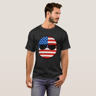Roliga tendera Geeky USA Countryball Tröja