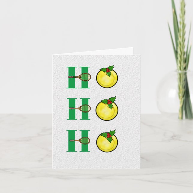 Roliga tennisbollar julkort kort (Framsida)