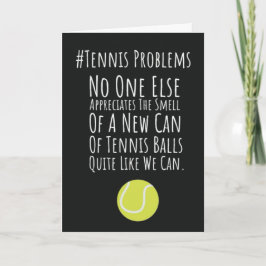 Roliga Tenniskort För Spelare På Planen Vän Humor Kort