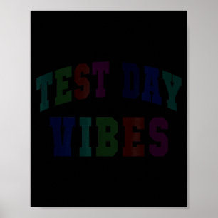 Roliga testdagsvibbar testar lärare bruh stem poster