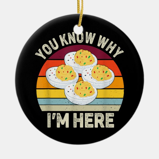 Roliga Thanksgiving Deviled Eggs Du Vet Varför Jag Julgransprydnad Keramik (Framsidan)