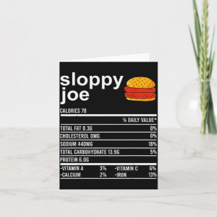 Roliga Thanksgiving-matskjortor, Sloppy Joe Näring Kort