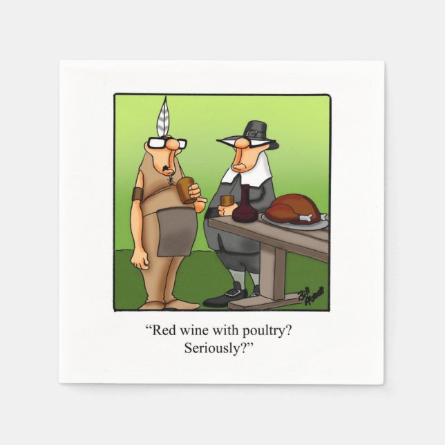 Roliga Thanksgiving-servett Pappersservett (Framsidan)