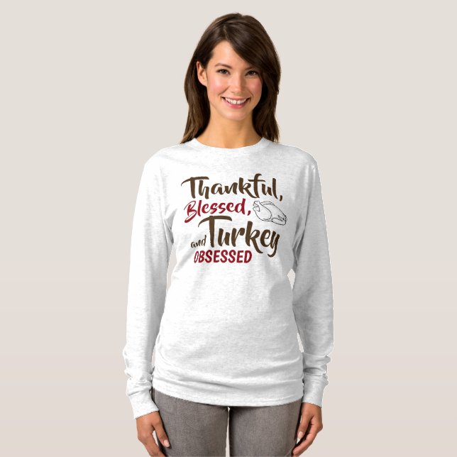 Roliga thanksgivingT-tröja för kvinnor T Shirt (Hel framsida)