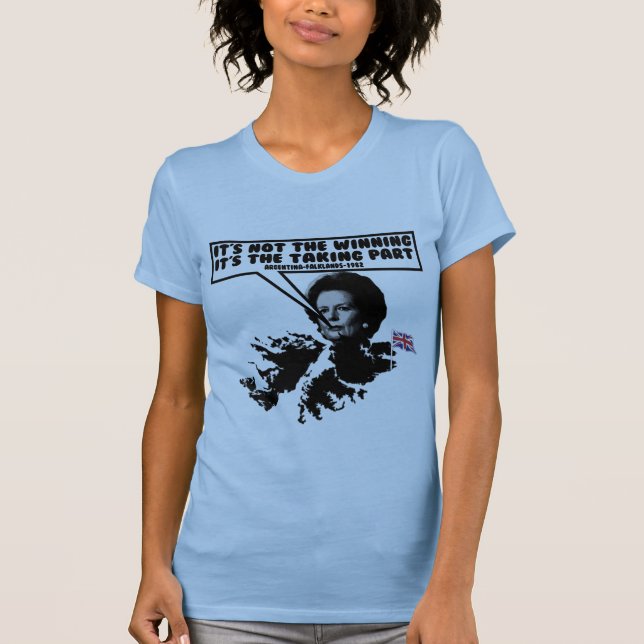 Roliga Thatcher Falklands T-shirt (Framsida)