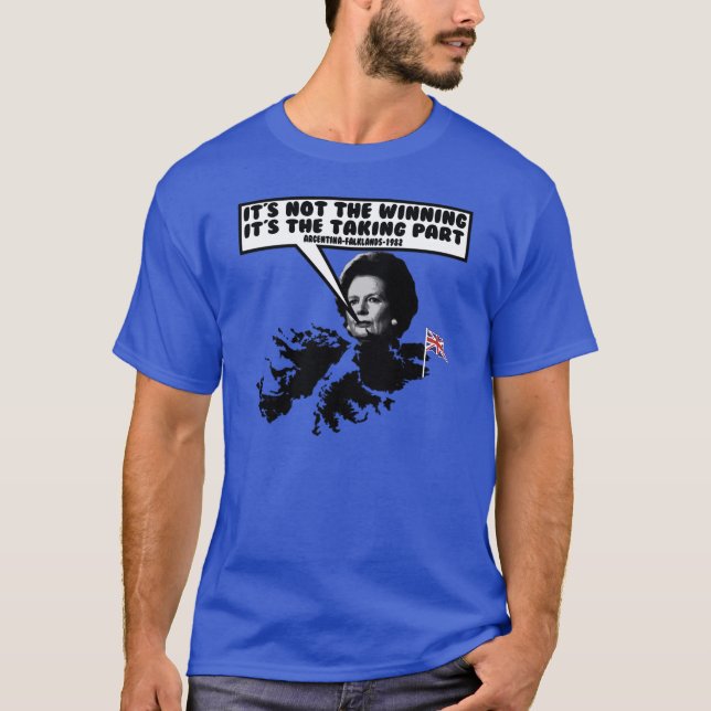 Roliga Thatcher Falklands Tee Shirt (Framsida)