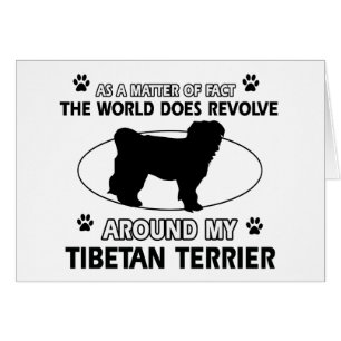Roliga tibetana terrierdesigner hälsningskort