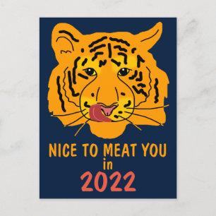 Roliga Tigern Trevligt Att Mötas 2022 Vykort
