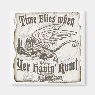 Roliga Time flugor när yer som har rom Magnet