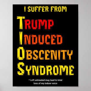 Roliga Tios Trump Orsakade Obscenitetssyndrom Mots Poster
