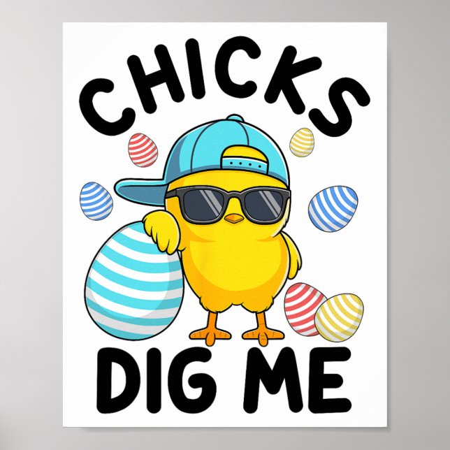 Roliga tjejer gillar mig påsk småpojkar män glada  poster (Framsidan)
