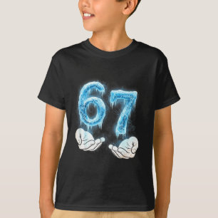 Roliga tjejer pojkar 6 7 is meme sex sju 67 händer t shirt