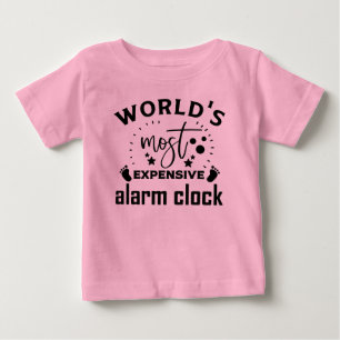 Roliga tjejers dyra väckarklocka ordkonst t shirt