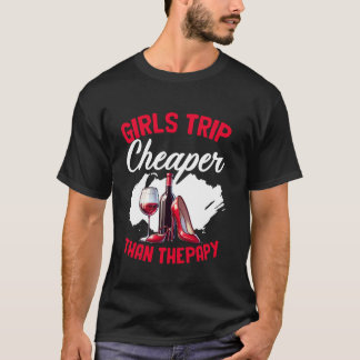 Roliga tjejresor sängvätning vinfest tjejer Vi T Shirt