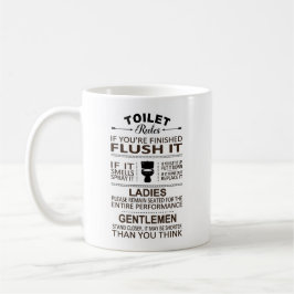 Roliga Toalettregler Badrum Toalett Sarcasm Kaffemugg