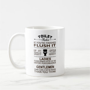 Roliga Toalettregler Badrum Toalett Sarcasm Kaffemugg