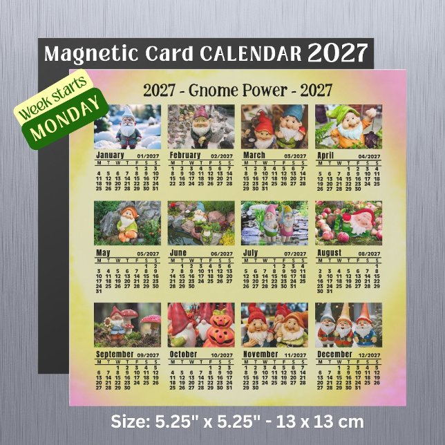 Roliga Tomtar 2027 Anpassningsbar Fotokalender - M (Skapare uppladdad)