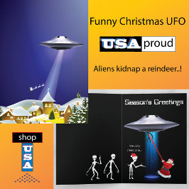 Roliga Tomten 🎅🛸 UFO Julen Helgkort