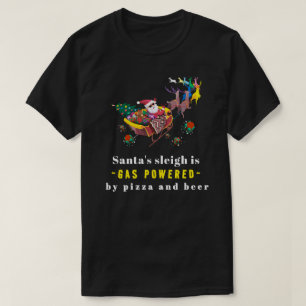 Roliga tomtens släde drivs av gas - julen t shirt