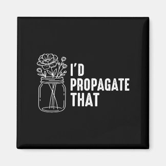 Roliga trädgårdsmästare planterar män kvinnor flic magnet