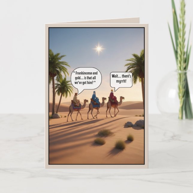 Roliga Tre vise män jul Kort (Framsida)