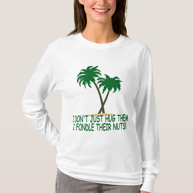 Roliga tree hugger kvinnor tee shirt (Framsida)