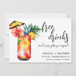 Roliga Tropiska Drinkar Cocktail Trend Foto Bröllo Spara Datumet
