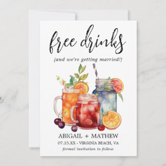 Roliga Tropiska Fruktcocktails Dryck Foto Bröllop Spara Datumet