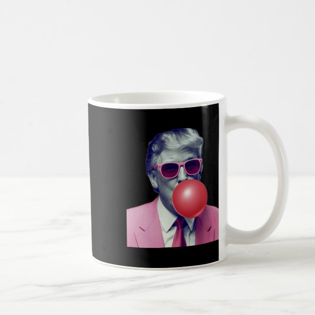 Roliga Trump Bubble Gum Yum Gåvor  Kaffemugg (Höger)