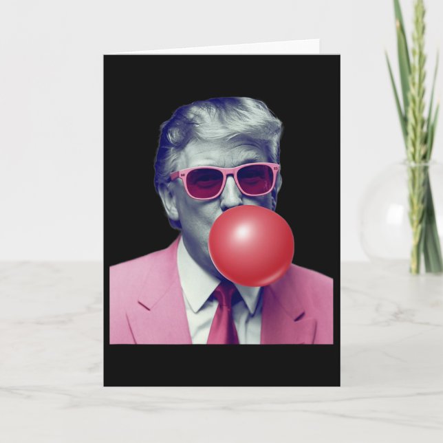 Roliga Trump Bubble Gum Yum-presenter Kort (Framsida)