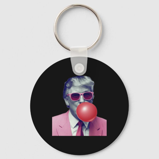 Roliga Trump Bubble Gum Yum-presenter Nyckelring (Framsida)