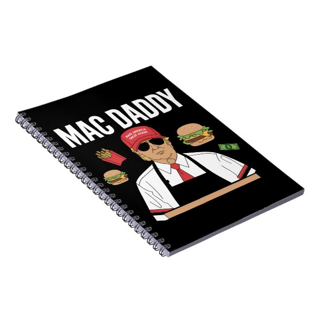 Roliga Trump Fries gör pommes fader Mac Daddy Anteckningsbok (Högra Sidan)