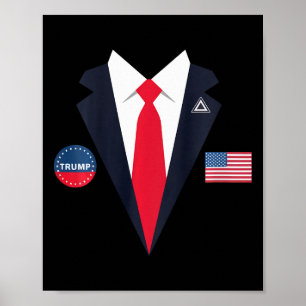 Roliga Trump Halloween-kostymer för barn Usa Presi Poster