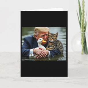 Roliga Trump Katt Och Anka Memes Jul Halloween Kort