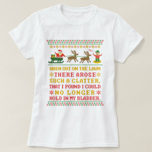Roliga Twas natten för julhelgdagskämt Tee