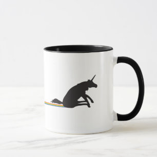 Roliga UnicornPooping regnbågar Mugg