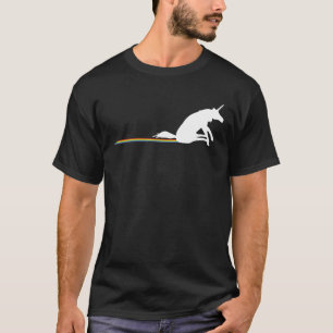 Roliga UnicornPooping regnbågar T-shirt
