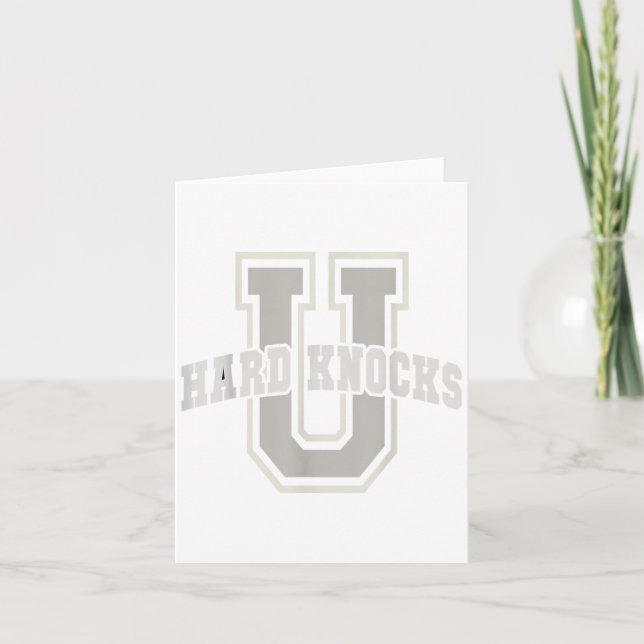 Roliga University Of Hard Knocks Bekräftelse Högsk Kort (Framsida)