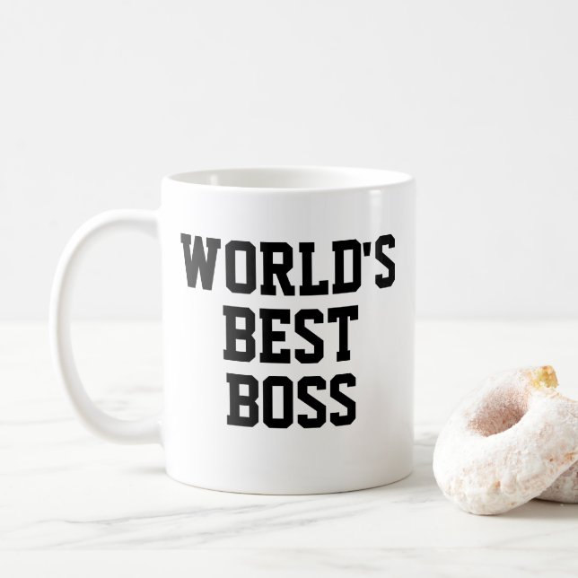 Roliga världens bästa chef kaffemugg (Med munk)