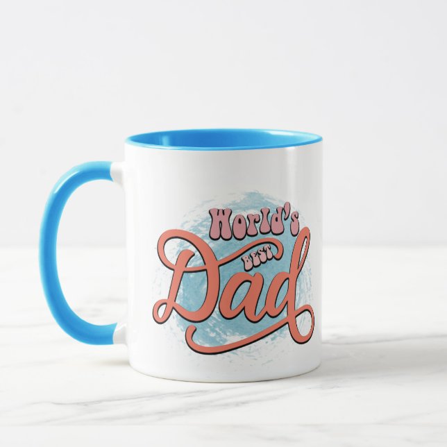 Roliga världens bästa Pappa textkonst  Mugg (Vänster)