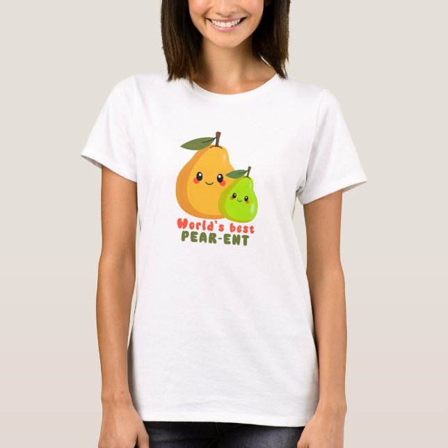 Roliga Världens Bästa Päron-foräldrar T Shirt (Framsida)