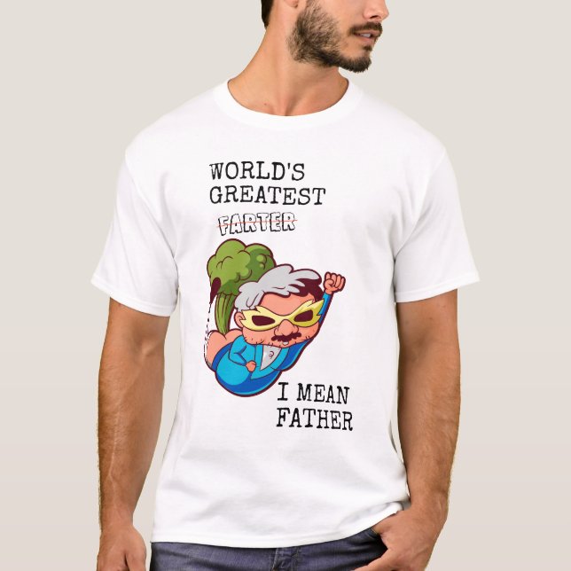 Roliga Världens bästa pruttare jag menar pappa T Shirt (Framsida)