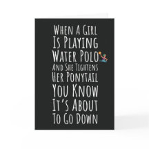 Roliga Vattenpolo Kort Sport Spelare För Henne