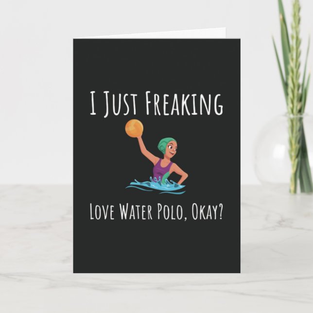 Roliga Vattenpolokort För Henne Tonårstjej Spelare Kort (Framsida)