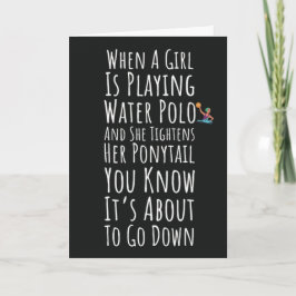 Roliga Vattenpolokort Sportspelare För Henne Kort