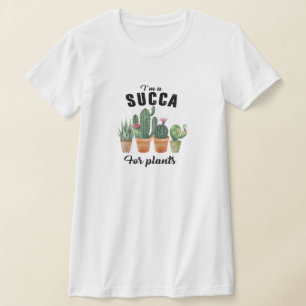 Roliga växter suckulent krukad kaktus kaktusar t shirt