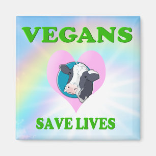 Roliga vegetarian-/Veganssparaliv Magnet