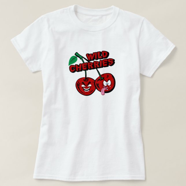 Roliga Vilda Körsbär Tecknade T-Shirt (Design framsida)