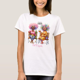 Roliga vin damer men först damer t-shirt