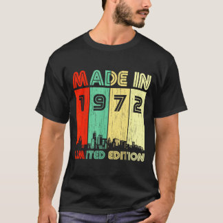 Roliga Vintage 1972 Födelsedagscitat Firande T Shirt